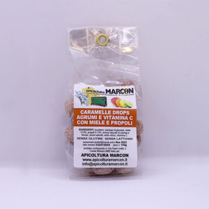 Drops agrumi e vitamina C con miele e propoli Apicoltura Marcon